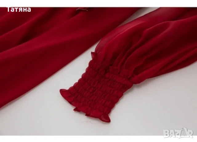 Червена официална рокля, снимка 5 - Рокли - 53108111