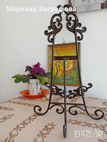 Свещници ковано желязо и др. - 9 бр., - Метална стойка за вино, - за Картина, икона, снимка 17 - Декорация за дома - 49355842