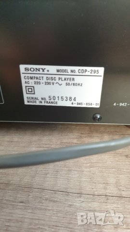 Sony CDP-295, снимка 12 - Аудиосистеми - 43029731
