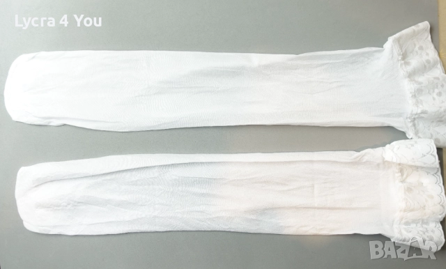 S/M нови бели чорапи с ликра 40 den , снимка 3 - Бельо - 52459999