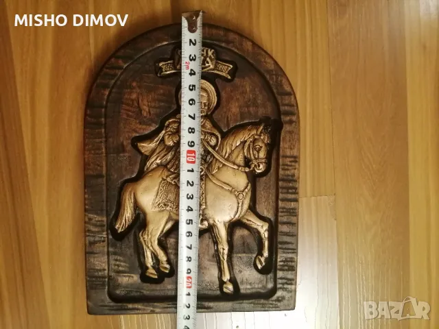 Релефна икона Св. Мина , снимка 2 - Икони - 47597670