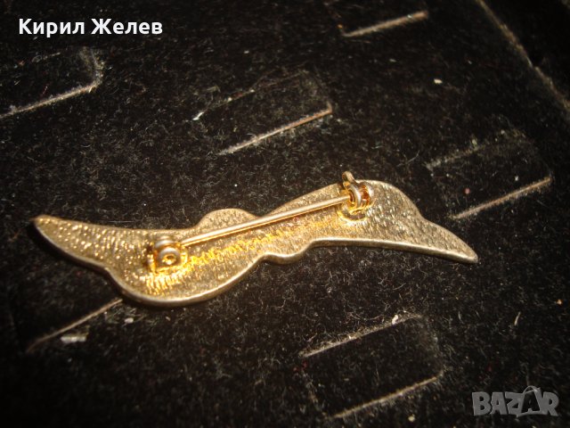 ПОЗЛАТЕНА СТАРА КРАСИВА БРОШКА с ЦИРКОНИ АРТ НУВО СТИЛ ПАНДЕЛКА БРОНЗ с ПОЗЛАТА 23437, снимка 2 - Други - 33434885