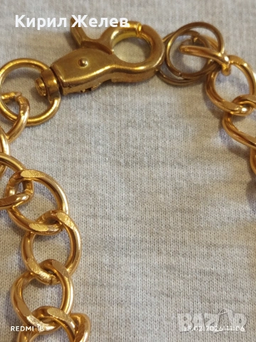 Класическо златисто колие закопчалка тип Омар много красива плетка стилен дизайн 51914, снимка 4 - Колиета, медальони, синджири - 53463415