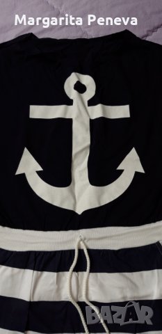 Морска рокличка М, снимка 2 - Рокли - 33233186