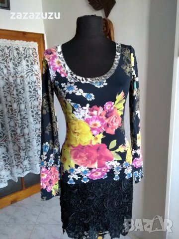 ROBERTO CAVALLI - супер блуза, оригинал, черна с дълъг ръкав, снимка 2 - Рокли - 32571861