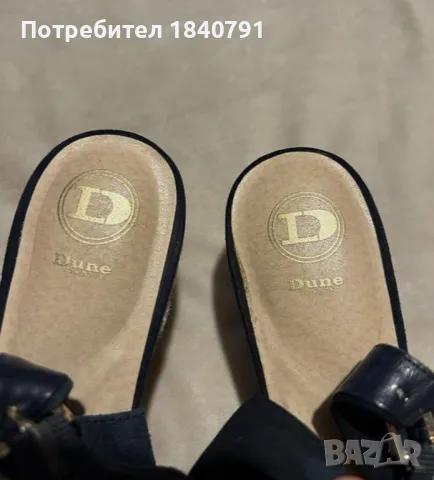Сандали на платформа DUNE – тъмно сини, №40, снимка 4 - Сандали - 49398306