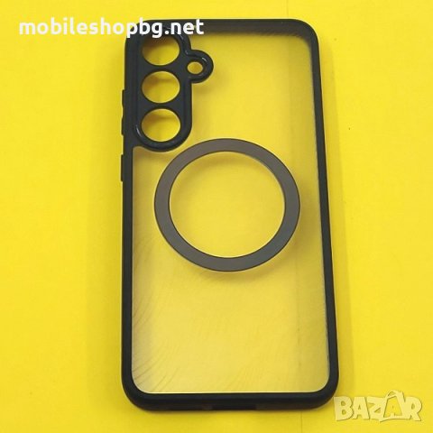 калъф за Samsung Galaxy S24 Plus прозрачен твърд с черна рамка MagSafe LUX, снимка 1 - Калъфи, кейсове - 44048708