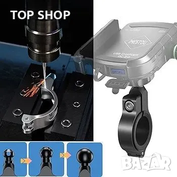 Стойка за мобилен телефон KWG за мотоциклет, снимка 4 - Калъфи, кейсове - 48764517