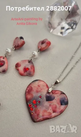 Ръчно изработени бижута "Pure love"💝., снимка 8 - Колиета, медальони, синджири - 49155956