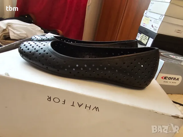 Балеринки ECCO, черни, естествена кожа , снимка 2 - Дамски ежедневни обувки - 48432696