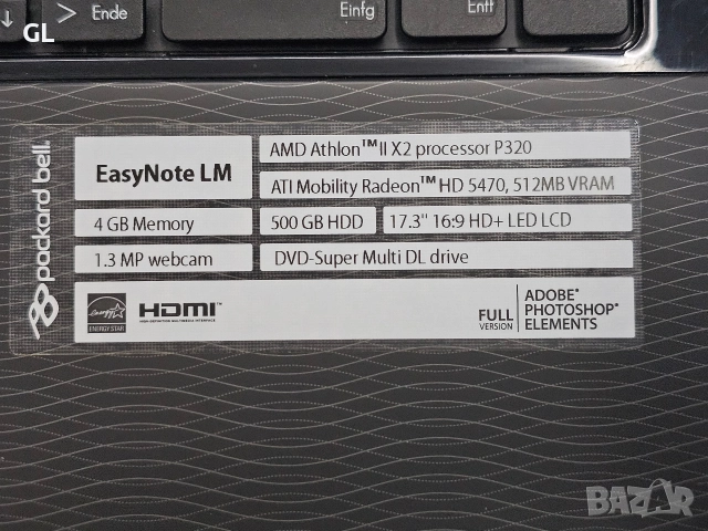 Packard bell 17,3 led , снимка 5 - Лаптопи за дома - 52802931