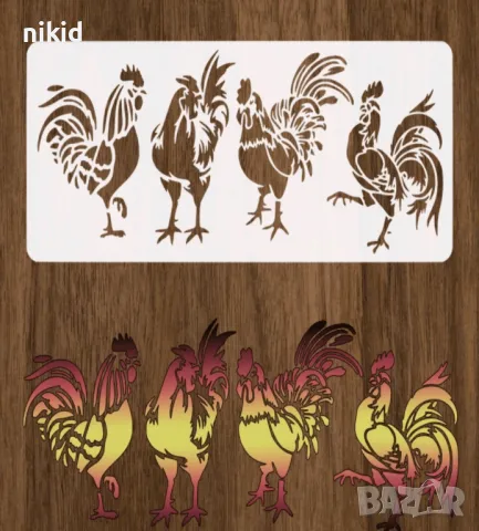 4 петел петле стенсил шаблон за спрей за торта украса Scrapbooking