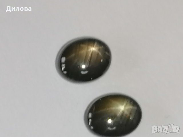 7,12 кт чифт черен сапфир звезда, снимка 4 - Други - 43798300