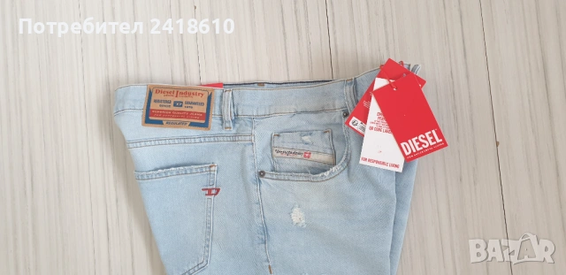 Diesel 2019 D - Struct Slim Fit  Mens Size 34 / 32 НОВО! ОРИГИНАЛ Мъжки Дънки!