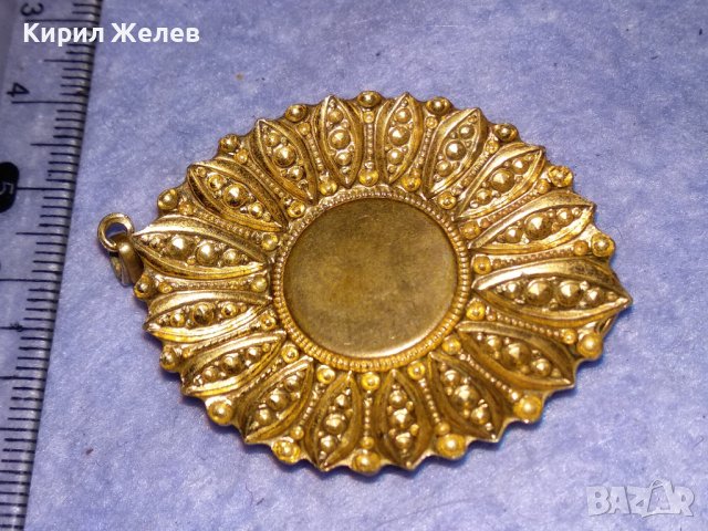 СТАРИННА ПОЗЛАТЕНА БРОНЗОВА КАМЕЯ ВИКТОРИАНСКИ СТИЛ ЮВЕЛИРНА РЪЧНА ИЗРАБОТКА РЕТРО БИЖУ 36462, снимка 12 - Антикварни и старинни предмети - 39944929