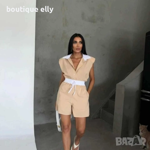 дамски комплект - розово, черно, бежово