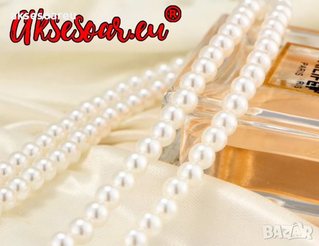 Елегантни комплекти булчински бижута със симулирана перла, КОЛИЕ+ОБЕЦИ, Сватбени комплекти бижута за, снимка 2 - Колиета, медальони, синджири - 37659814