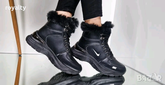 Nike Дамски Спортни Черни Боти С Вата Номерации 36-41, снимка 3 - Дамски боти - 52432762