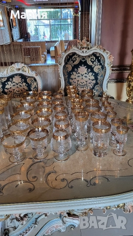 Кристални чаши Мурано Медичи , снимка 8 - Чаши - 52793308