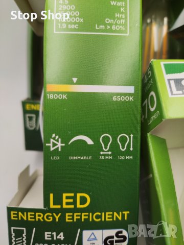 LSC LED лампа крушка с филамент димируема 4.5 watt Е14, снимка 4 - Крушки - 40737619