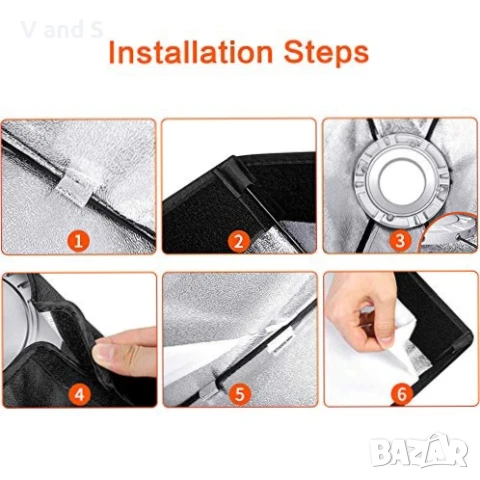 GODOX Софтбокс 120 см 47" осмоъгълен софтбокс със стойка Bowens Софтбокс за светкавица Speedlite неп, снимка 6 - Чанти, стативи, аксесоари - 50738696