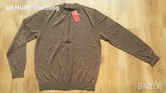 Dressmann Bomber Zip Merino Brown 50% размер XL жилетка 50% Мерино вълна - 1509