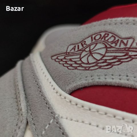 Jordan 1 mid SE Beige Red Past Present Future Нови Оригинални Обувки Размер 41 Кецове Маратонки , снимка 8 - Кецове - 40513436