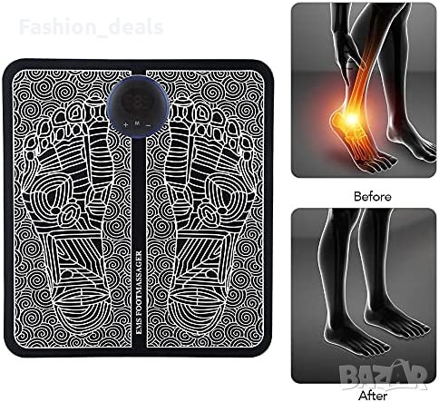 Нов сгъваем преносим електронен мускулен стимулатор за масаж крака, снимка 2 - Масажори - 40531027