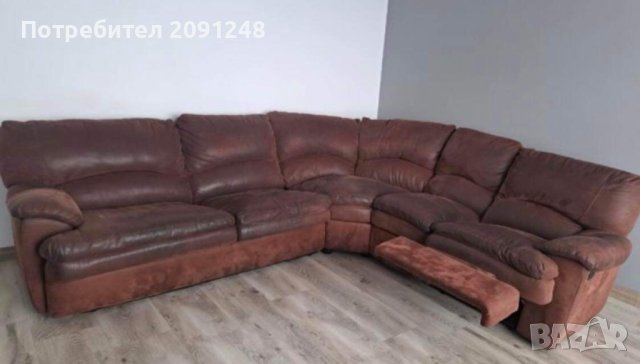 Италиански голям кожен диван релакс механизъм и фотьойл, снимка 5 - Дивани и мека мебел - 43961654