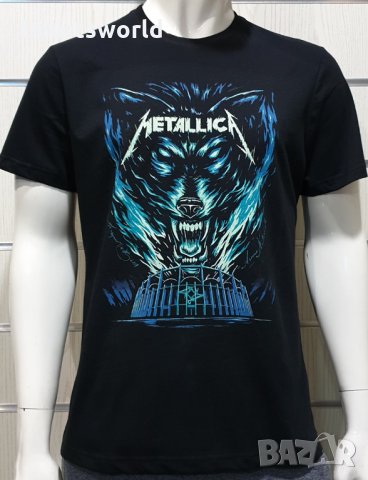 Нова мъжка тениска с дигитален печат на музикалната група METALLICA, Вълк (Wolf), снимка 9 - Тениски - 34658137