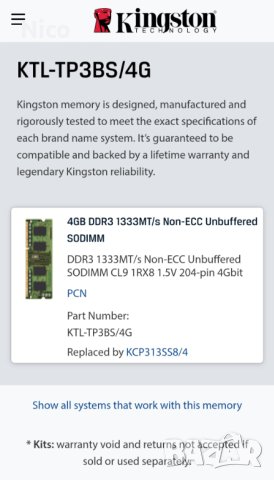 kingston DDR3/ 4g, снимка 2 - RAM памет - 43639391