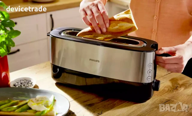 Тостер за дълги филийки Philips HD2692/90 Viva, снимка 2 - Тостери - 51110646