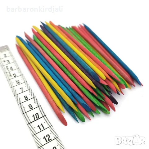 Цветни дървени пръчици за избутване, снимка 2 - Козметични уреди - 47883716