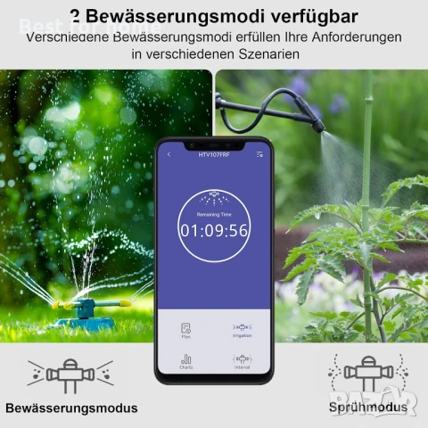  Интелигентен  WiFi автоматичен таймер за напояване   Shrivee, снимка 3 - Напояване - 51064778