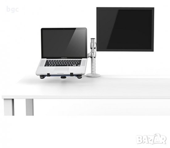 Стойка за Монитор и/или Лаптоп+Монитор Ергономична Работна Станция Алуминиева, снимка 9 - Други - 26023154