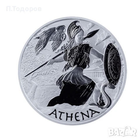 Сребро 1 oz Боговете на Олимп - АТИНА 2022, снимка 1