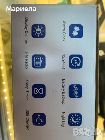 Малък радио будилник и нощма лампа, снимка 2 - Други стоки за дома - 51532614