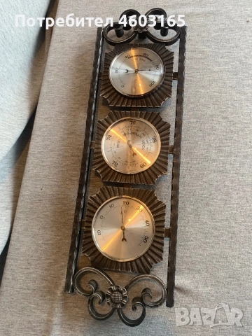 Барометър термометър влагомер, снимка 2 - Антикварни и старинни предмети - 52547906