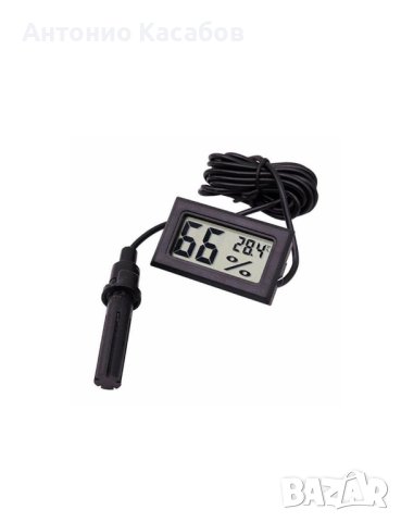Електронен термометър и хигрометър с LCD дисплей и 1м сонда, снимка 3 - Друга електроника - 43506521