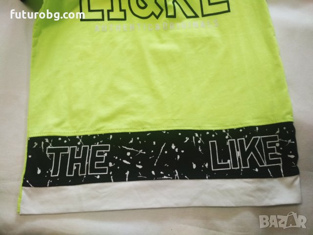 Електриковозелена тениска за момче с надпис щампа, снимка 2 - Детски тениски и потници - 32429460