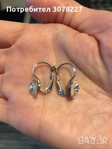 Обеци с камъни Сваровски, снимка 3 - Обеци - 39534281