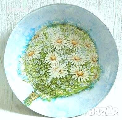 Рисувани шишета-вази, затваряеми бутилки, уникатни чаши, чинии, фруктиери, кашпи, снимка 13 - Обзавеждане за заведение - 36921424