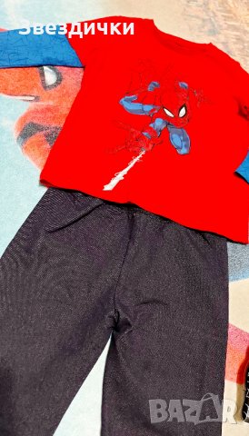 Лот блуза SPIDERMAN и панталон, имитиращ дънки р.110/116, снимка 2 - Детски комплекти - 35439503