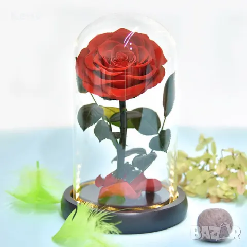  Вечна роза в стъкленица - неувяхваща балсамирана, снимка 15 - Подаръци за жени - 48778797