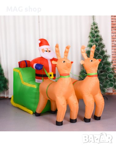 ПРОМО! Декоративна надуваема играчка Надуваем Дядо Коледа , снимка 2 - Декорация за дома - 43111510