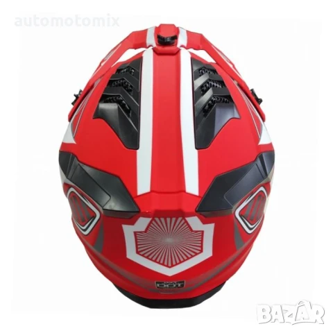 Каска за ендуро крос атв, Размер М, Red/ White - 721334, снимка 4 - Аксесоари и консумативи - 51202661