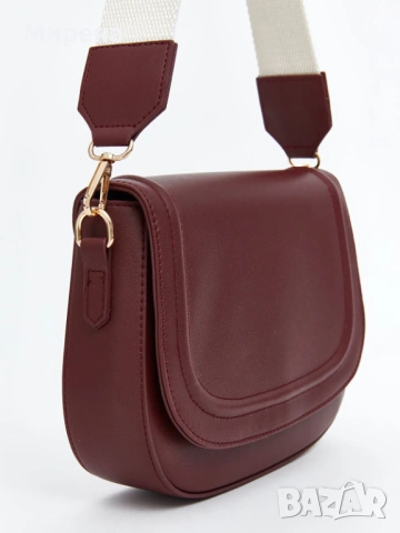 НОВА кожен чанта за рамо LC Waikiki цвят бордо, снимка 3 - Чанти - 53149190