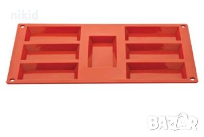 7 скосени правоъгълни правоъгълник плочи плочки кюлче  силиконов молд форма калъп шоколад гипс сапун, снимка 3 - Форми - 38185743