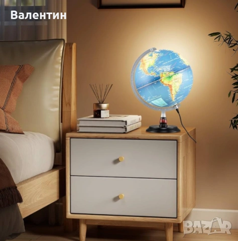 Светещ релефен глобус / настолна лампа 30 см., снимка 2 - Настолни лампи - 53311109
