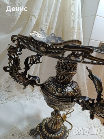 антична месингова лампа 332, снимка 5 - Антикварни и старинни предмети - 43032549